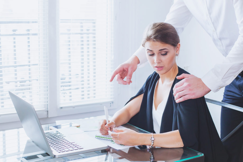 temporary to hire professional working at laptop in modern office